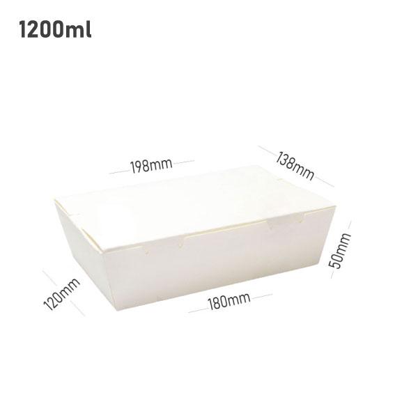 1200ml A White Paper Lunch Box 200/ctn