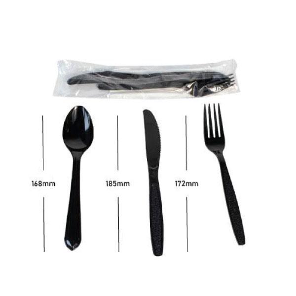 PS Plastic Black Food Kit Film Wrap 500/ctn