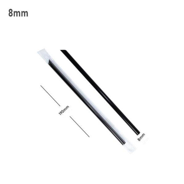 8*190mm Black Spike Straw Film Wrap 4000/Ctn