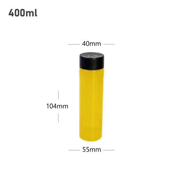 400ml PET Plastic Voss Bottle with Black PP Cap 100/ctn