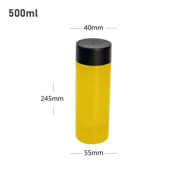 500ml PET Plastic Voss Bottle with Black PP Cap 100/ctn