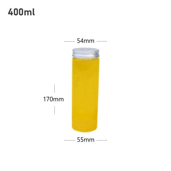 400ml PET Plastic Bottle with O Hole Alu Cap 100/ctn
