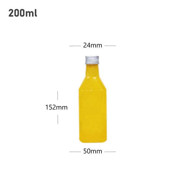 200ml PET Plastic Bottle with Alu Cap 300/ctn