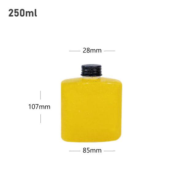 250ml B PET Plasitc Cold Brew Bottle Black Alu Cap 200/ctn