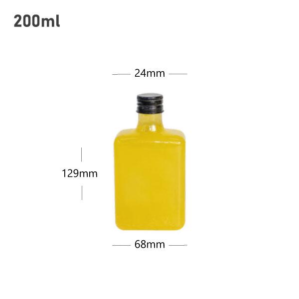 200ml C PET Plastic Cold Brew Bottle Black Alu Cap 200/ctn