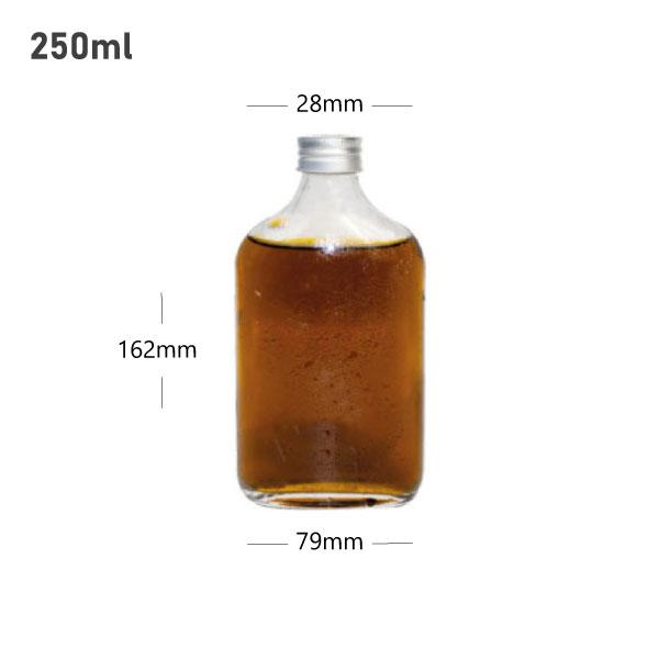 250ml B Cold Brew Glass Bottle Silver Alu Cap 40/ctn