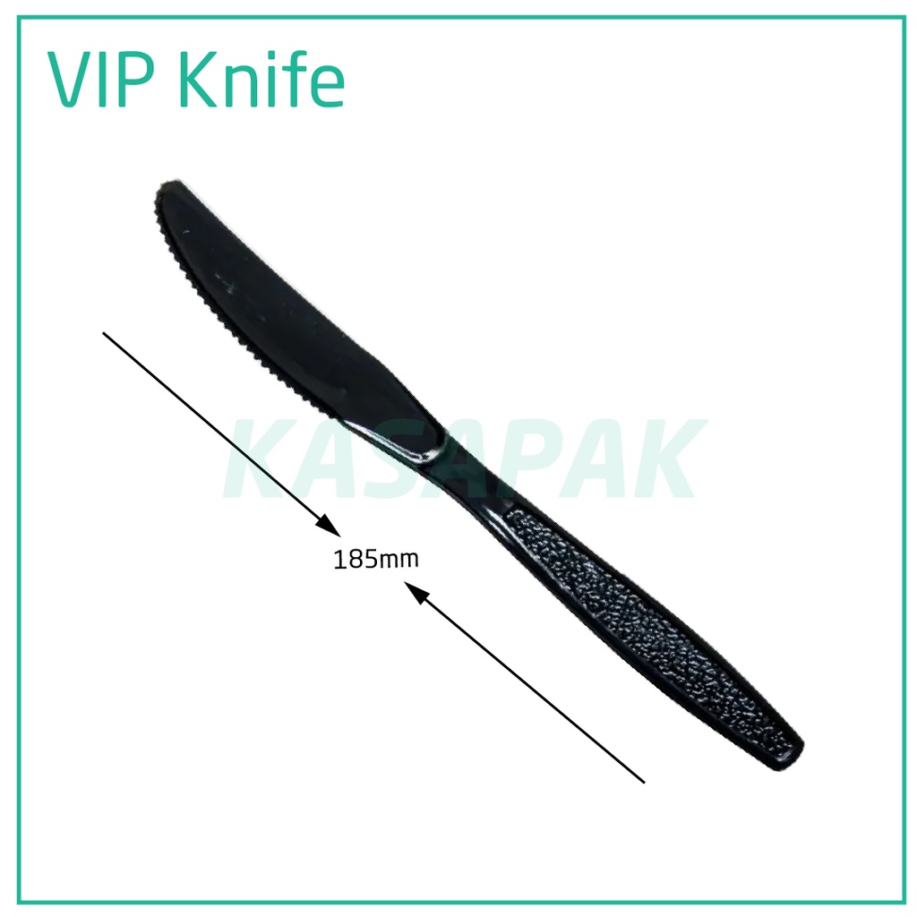 Premium Black PS Plastic Knife 1000/ctn