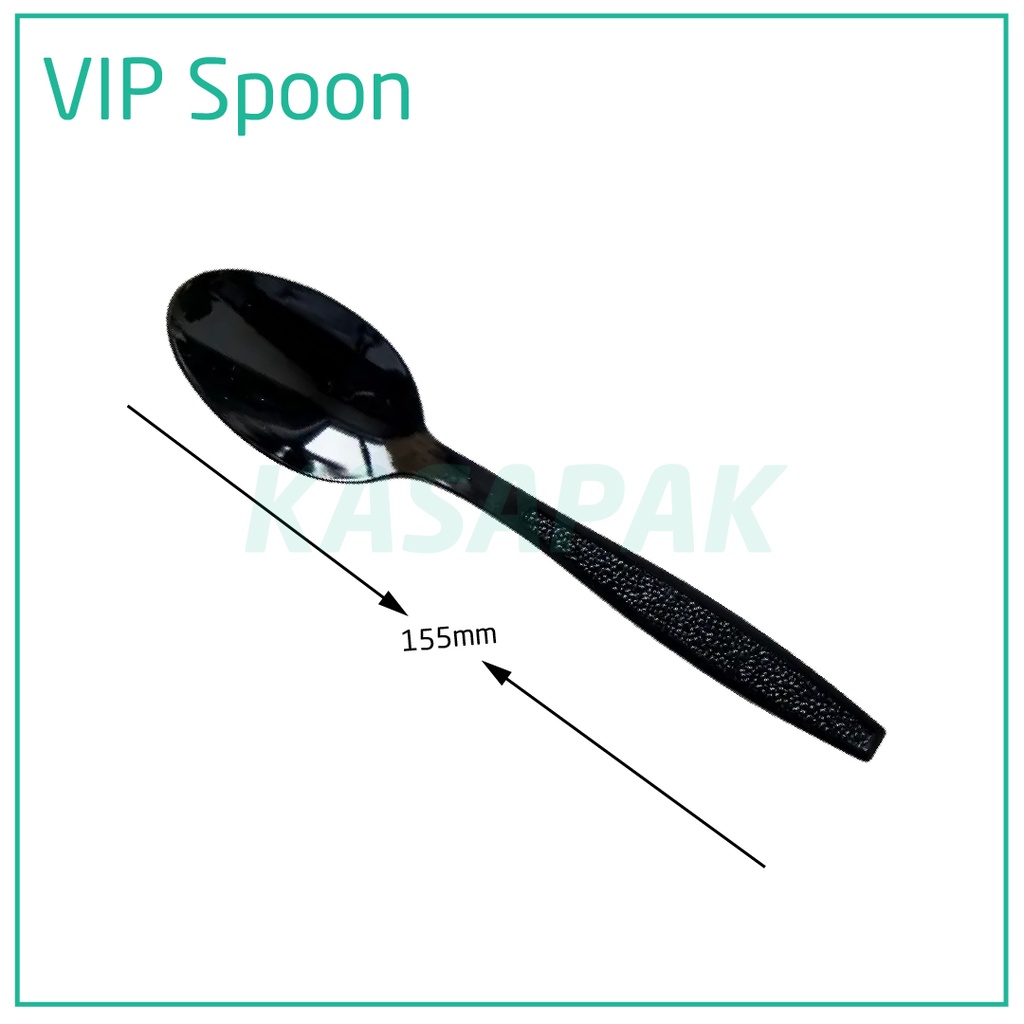 Premium Black PS Plastic Spoon 1000/ctn