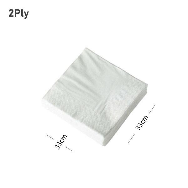 White Paper Napkin 33x33cm 2Ply 2000/ctn