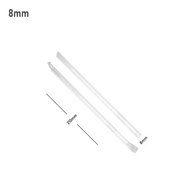 8x210mm Clear Spike Straw Film Wrap 4000/Ctn