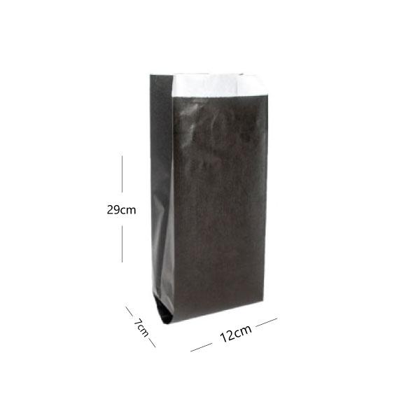 Black Paper Satchel Bag 12×7×27cm - 1000/ctn