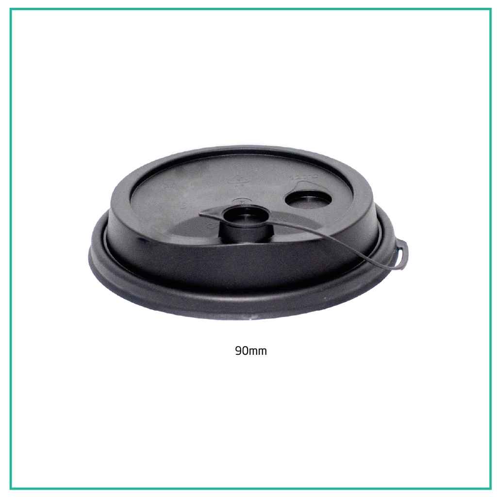 90mm PP Plastic Black Connected Lid 1000/ctn