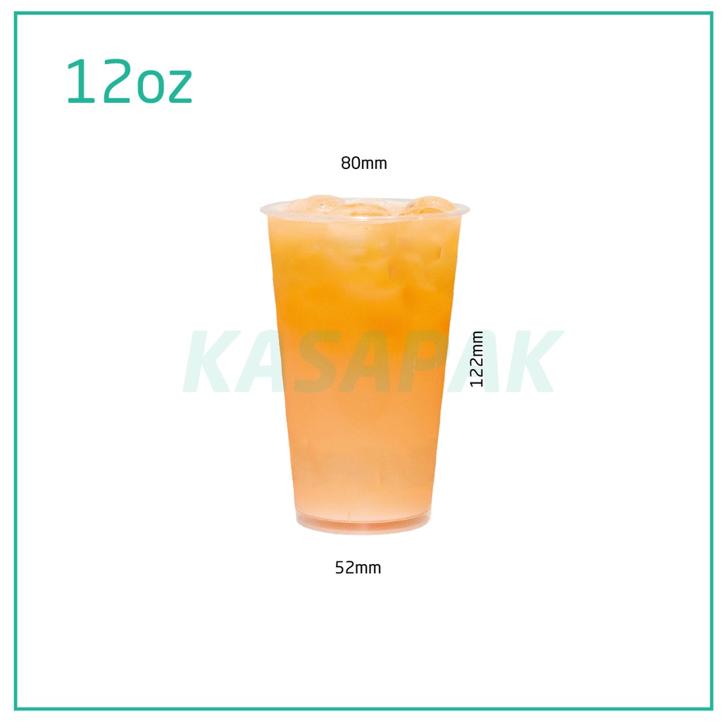 12oz/80mm PP Plastic Clear Cup 500/ctn