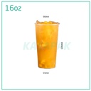 16oz/90mm PP Plastic Clear Cup 500/ctn
