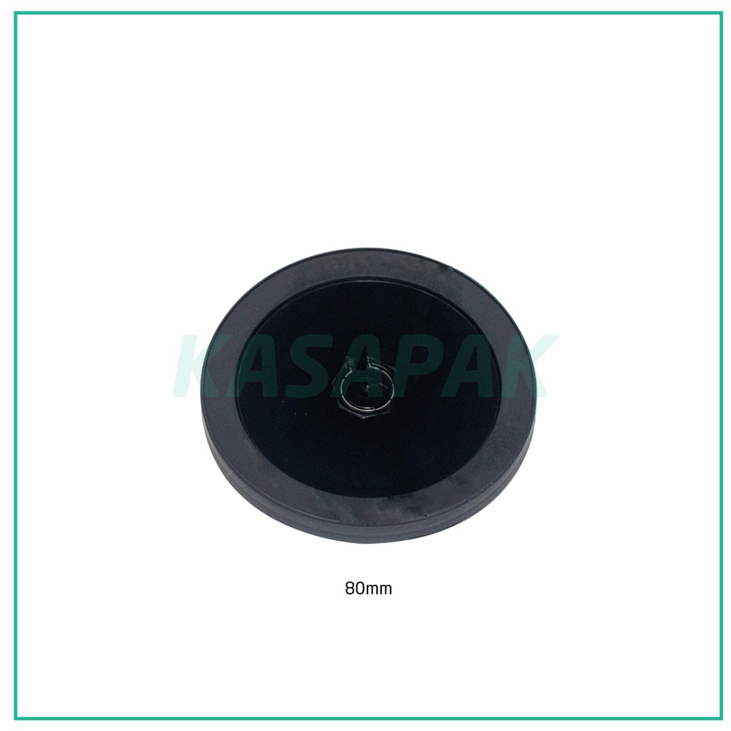 80mm PP Plastic Black Lid With O Hole 1000/ctn