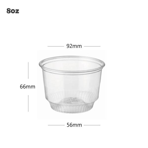 8oz PET Plastic Ice Cream Cup 1000/ctn