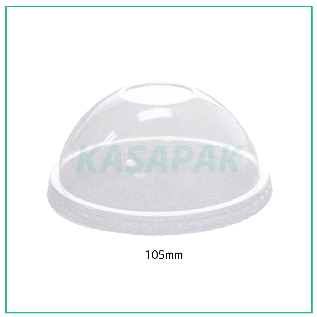 105mm PET Plastic No Hole Dome Lid 1000/ctn
