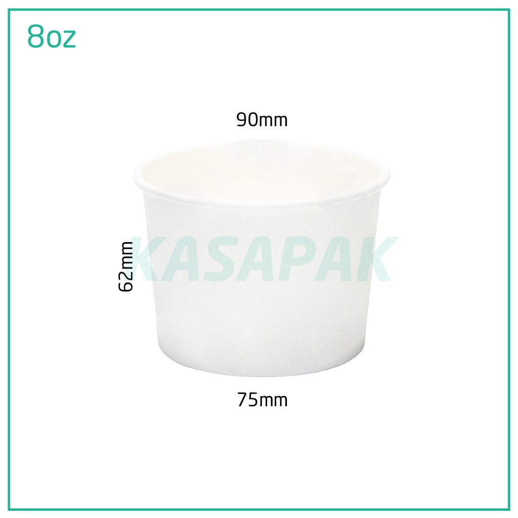 8oz White Paper Soup Bowl 500/ctn