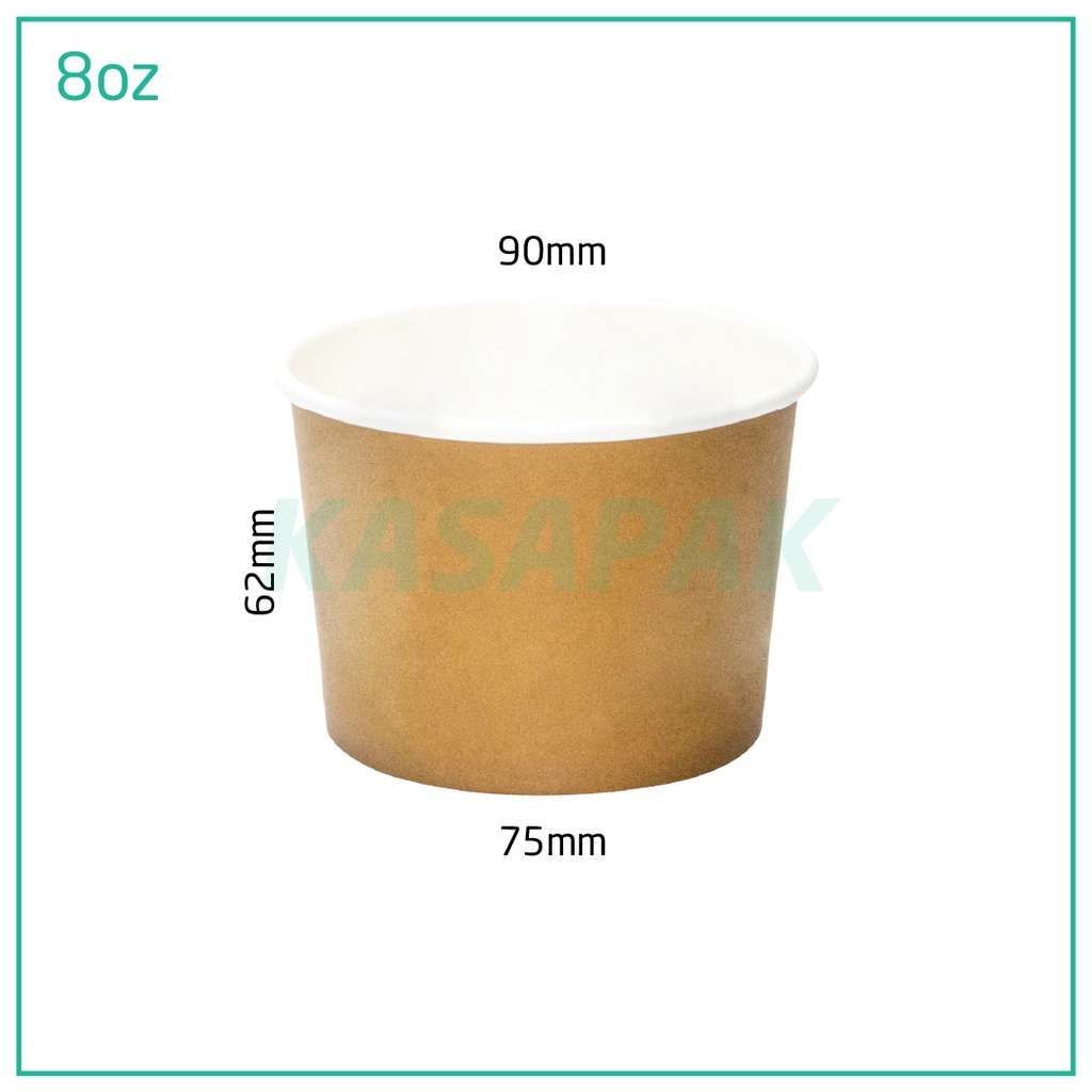 8oz Brown Paper Soup Bowl 500/ctn
