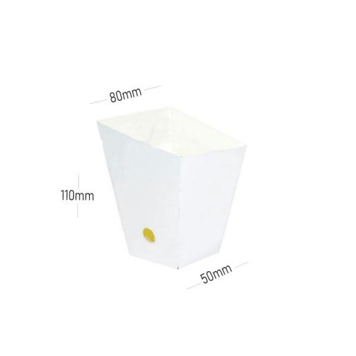 [001238] White Paper Fries Box 8x5x11H cm 500/ctn