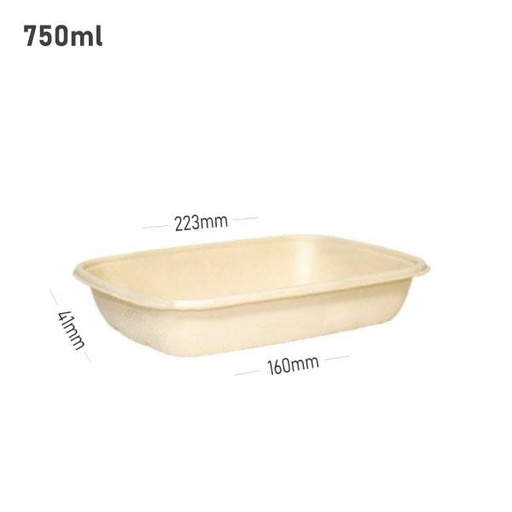 [001280] 750ml Bagasse Sugarcane Food Bowl 300/ctn