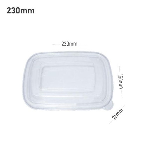 [001282] 230mm PET Plastic Sugarcane Bowl Lid 300/ctn