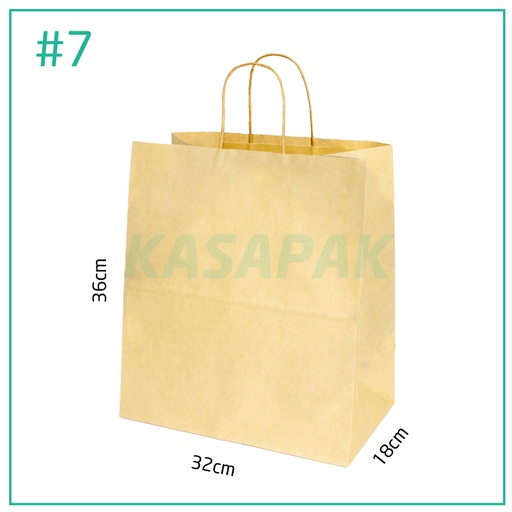[001313] #7 Kraft Paper Twisted Handle Bag 32×18×36H cm 200/ctn