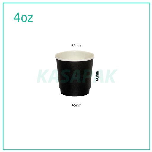 [001021] 4oz Double Wall Black Paper Cup 500/ctn