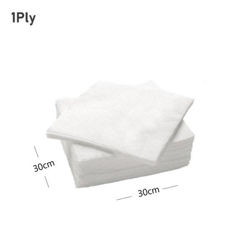 [001530] White Paper Napkin 30x30cm 1Ply 4000/ctn