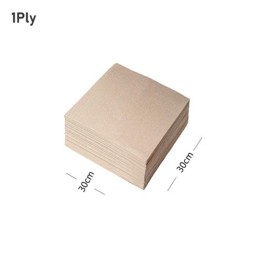 [001531] Brown Paper Napkin 30x30cm 1Ply 4000/ctn