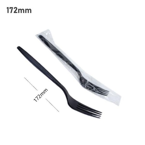 [001536] Premium Black PS Plastic Fork Film Wrap 1000/ctn
