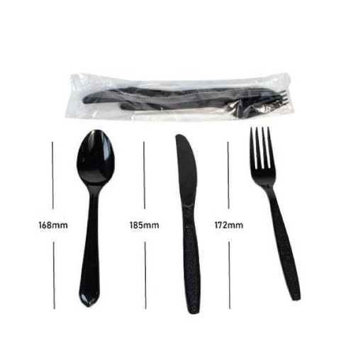 [001538] PS Plastic Black Food Kit Film Wrap 500/ctn