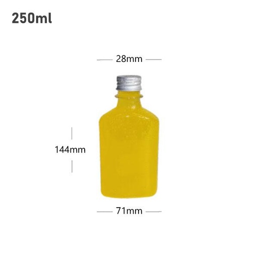 [001614] 250ml A PET Plastic Cold Brew Bottle Alu Cap 200/ctn