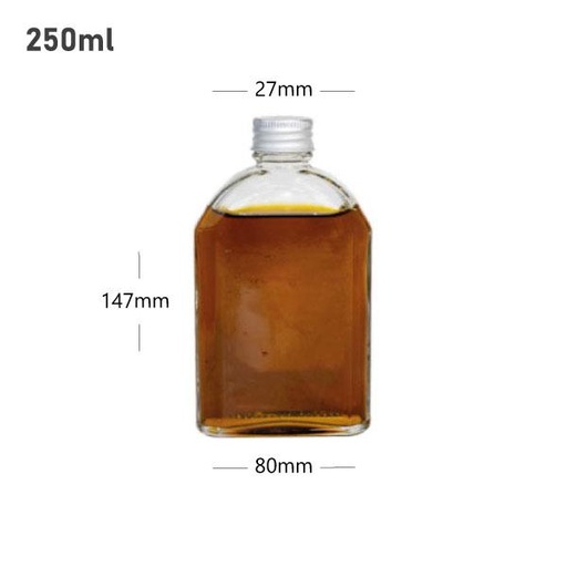 [001652] 250ml A Cold Brew Glass Bottle Silver Alu Cap 40/Ctn
