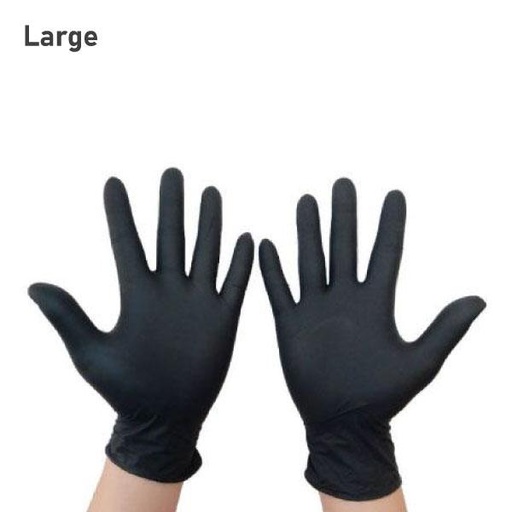 [003002] Large Black Vinyl Gloves 1000/ctn