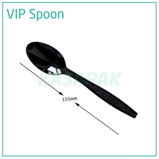 [003013] Premium Black PS Plastic Spoon 1000/ctn