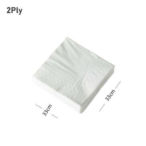 [004005] White Paper Napkin 33x33cm 2Ply 2000/ctn