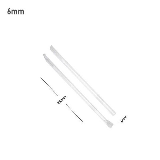 [001703] 6x210mm Clear Spike Straw Film Wrap 4000/Ctn