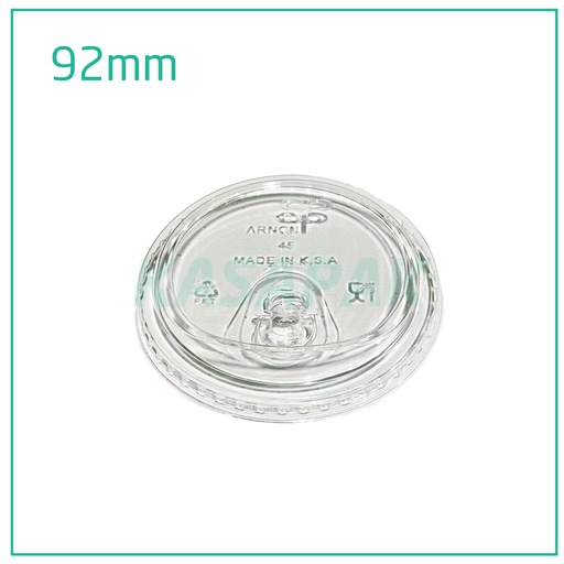 [014002] AR - 92mm Clear PET Plastic Sip hole Snap Lid 1000/ctn