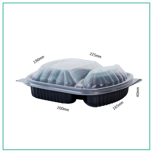 [004013] PP Plastic 2 Sections Rectangular Box 250/ctn