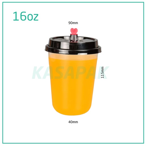 [006007] 16oz/90mm PET Plastic U Shape Cold Drinks Cup 1000/ctn