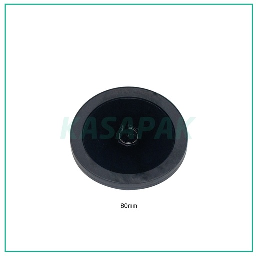 [027007] 80mm PP Plastic Black Lid With O Hole 1000/ctn