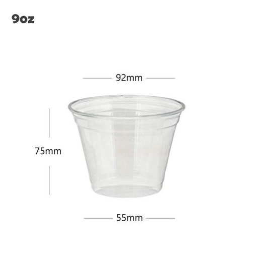 [001072] 9oz PET Plastic Ice Cream Cup 1000/ctn