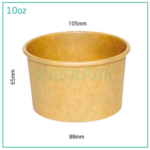 [001105] 10oz Kraft Paper Ice Cream Cup 1000/ctn