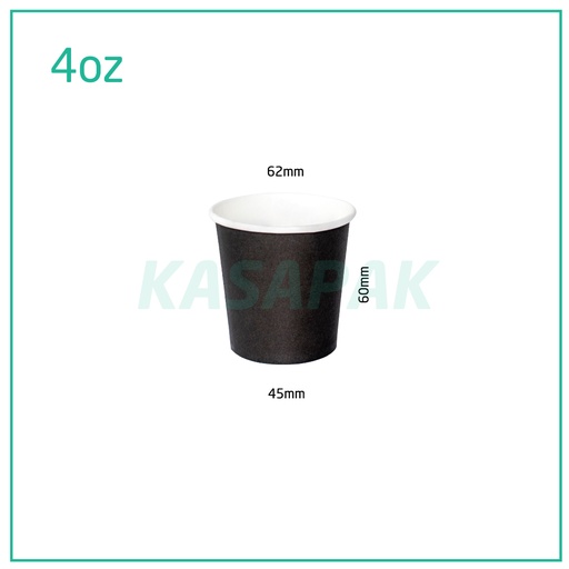 [001006] 4oz Single Wall Black Paper Cup 1000/ctn