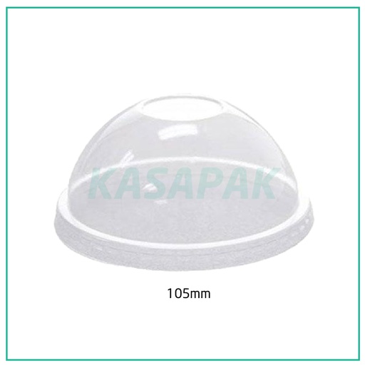 [001111] 105mm PET Plastic No Hole Dome Lid 1000/ctn